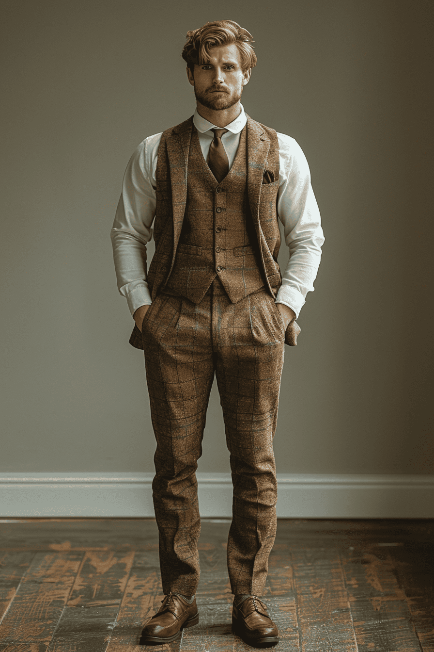 Clay Silk Blend Cocktail Party Suit — Custom Made to Measure
