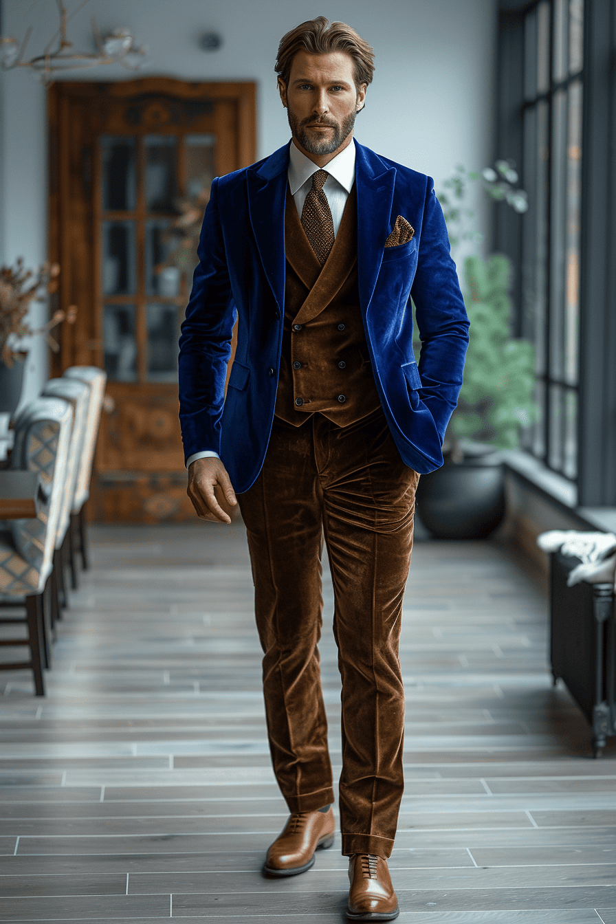 Cobalt Blue Velvet Tuxedo — Custom Made to Measure