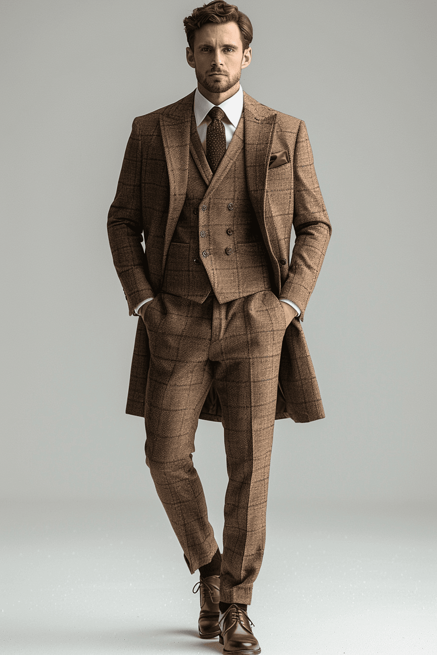 Desert Sand Cotton Cocktail Party Suit — Custom Made to Measure