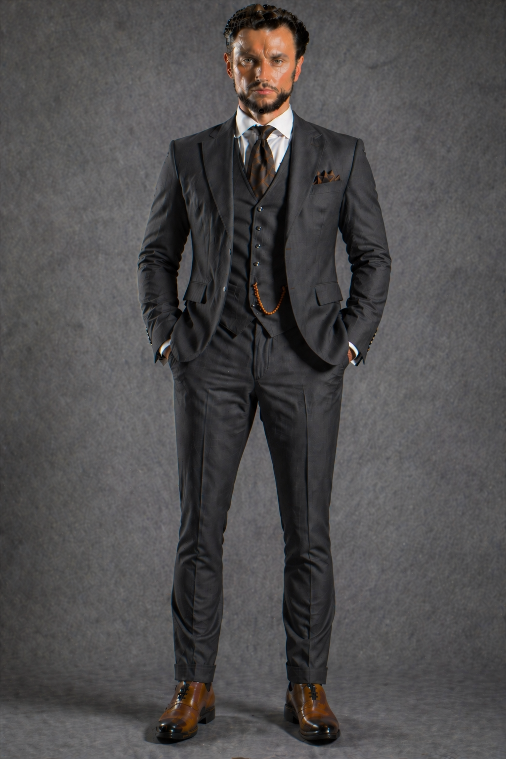 Graphite Gray Wool Slim Fit Suit — Custom Made to Measure