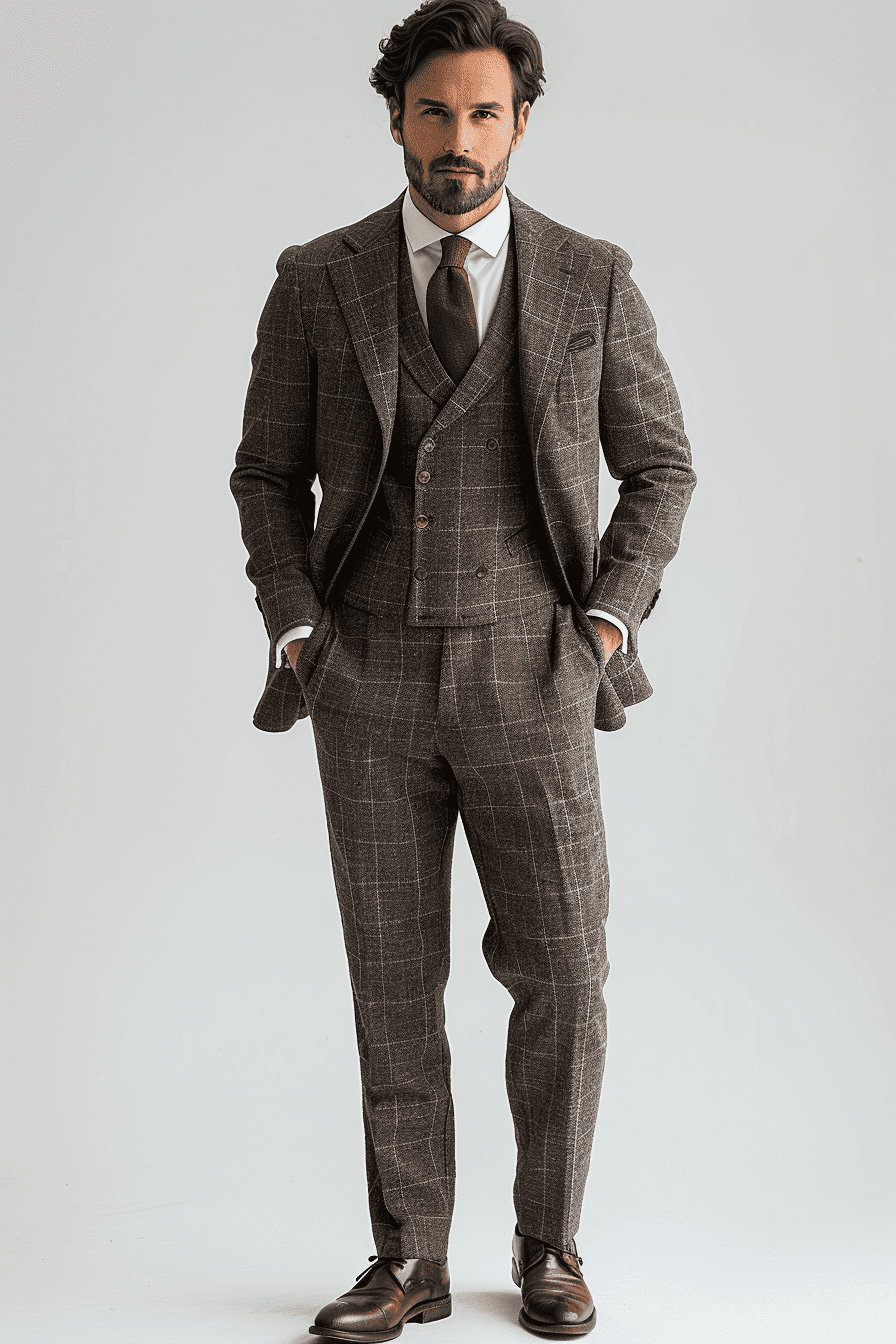 Light Gray Linen Wedding Suit — Custom Made to Measure