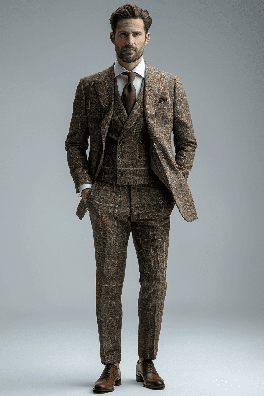 Light Grey Wool Business Suit — Custom Made to Measure