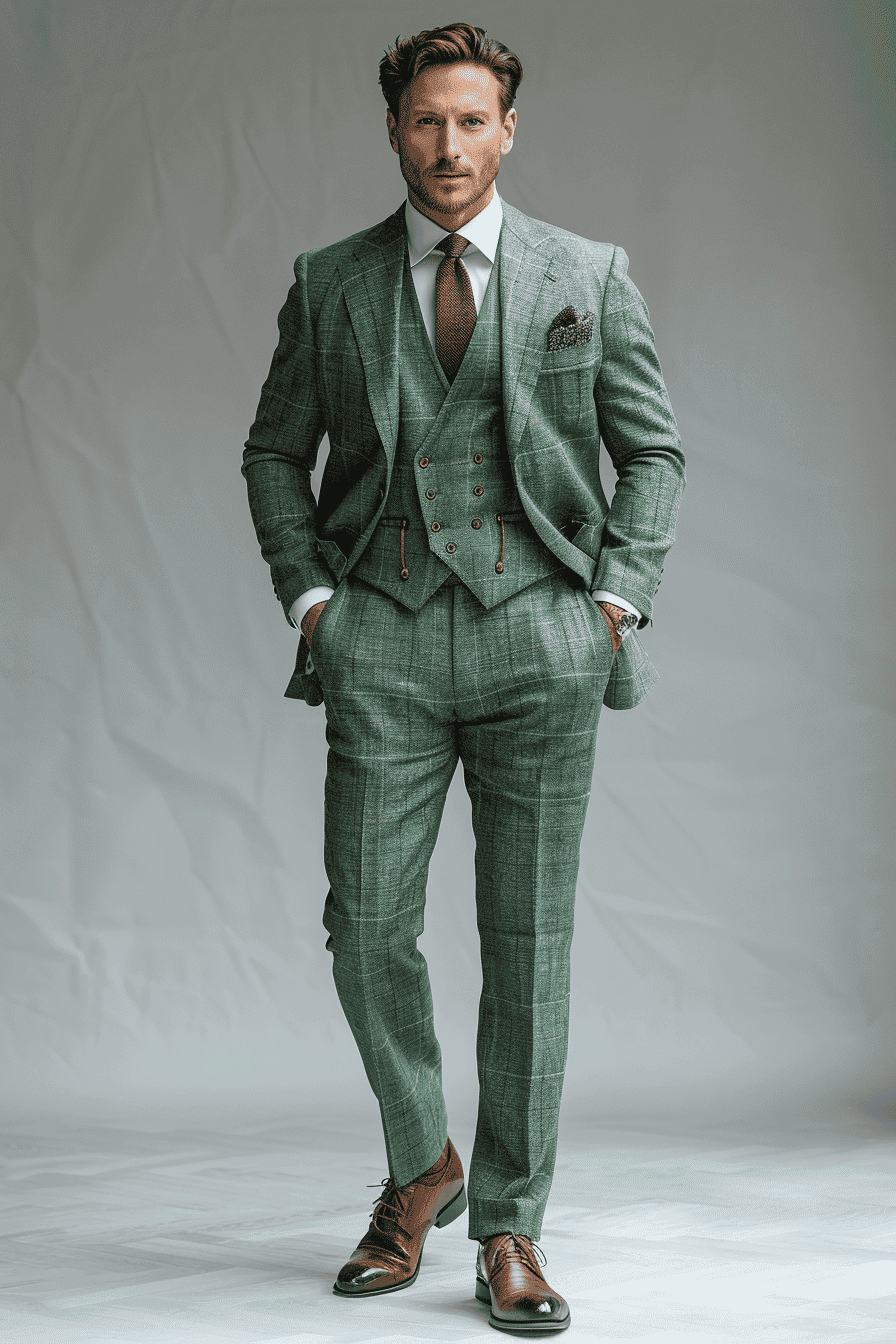 Charcoal Grey Linen Father of the Bride Suit — Custom Made to Measure