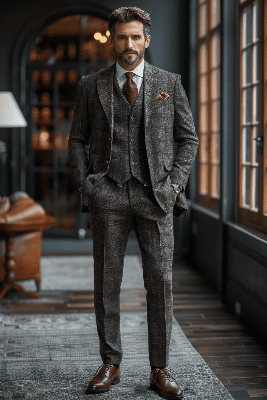 Slate Blue Silk Blend Cocktail Party Suit — Custom Made to Measure
