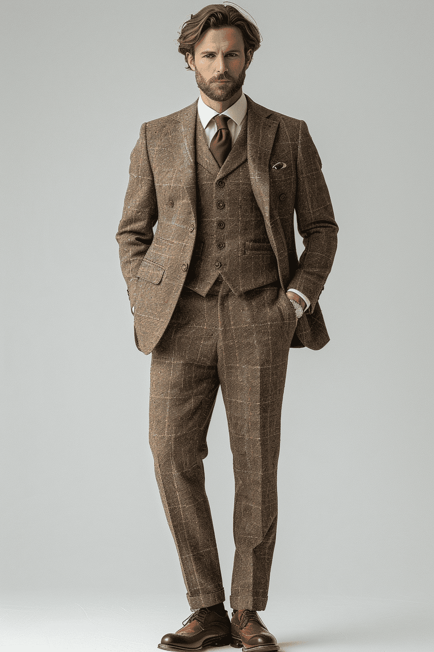 Beige Wool Graduation Suit — Custom Made to Measure