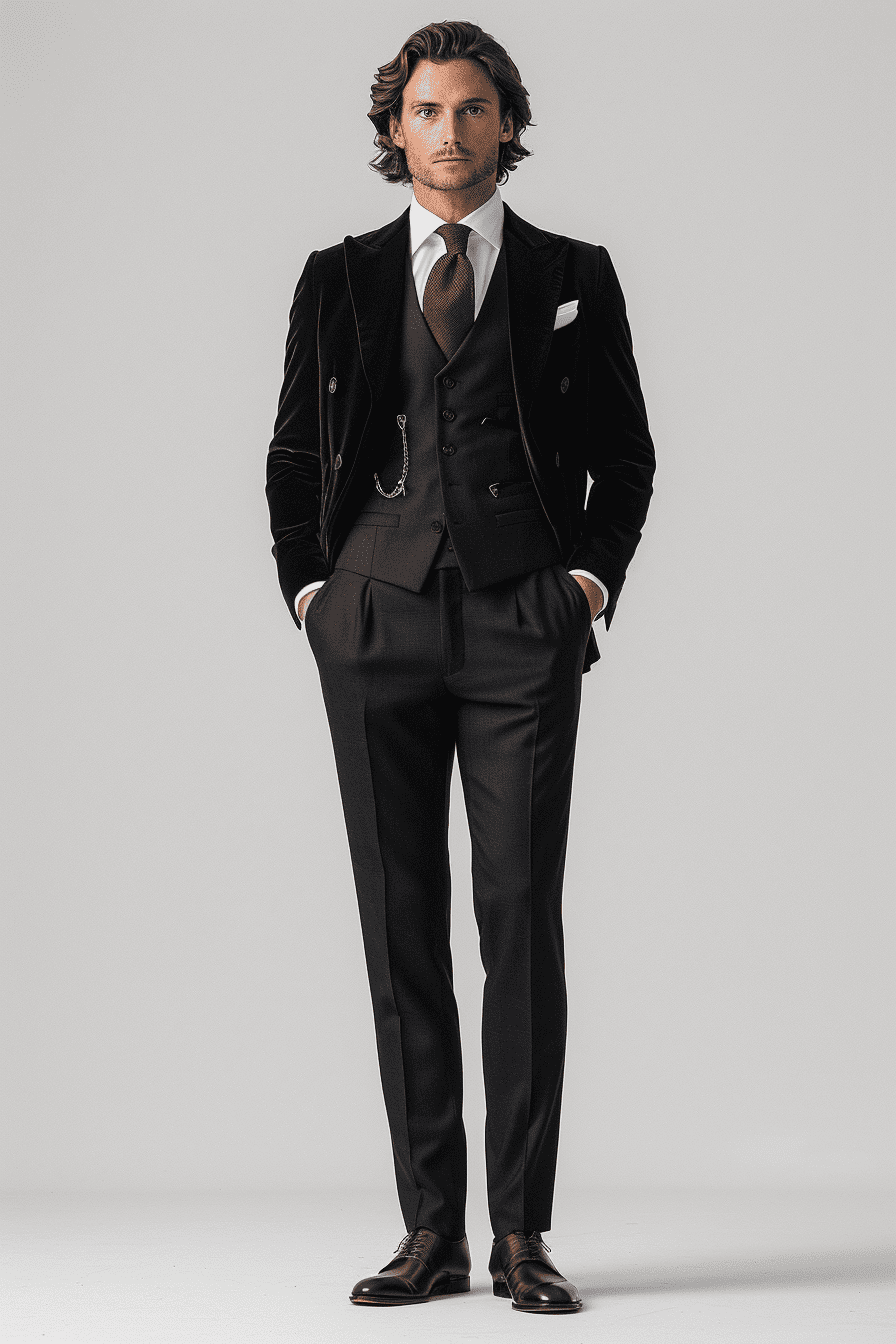 Black Velvet Tuxedo — Custom Made to Measure