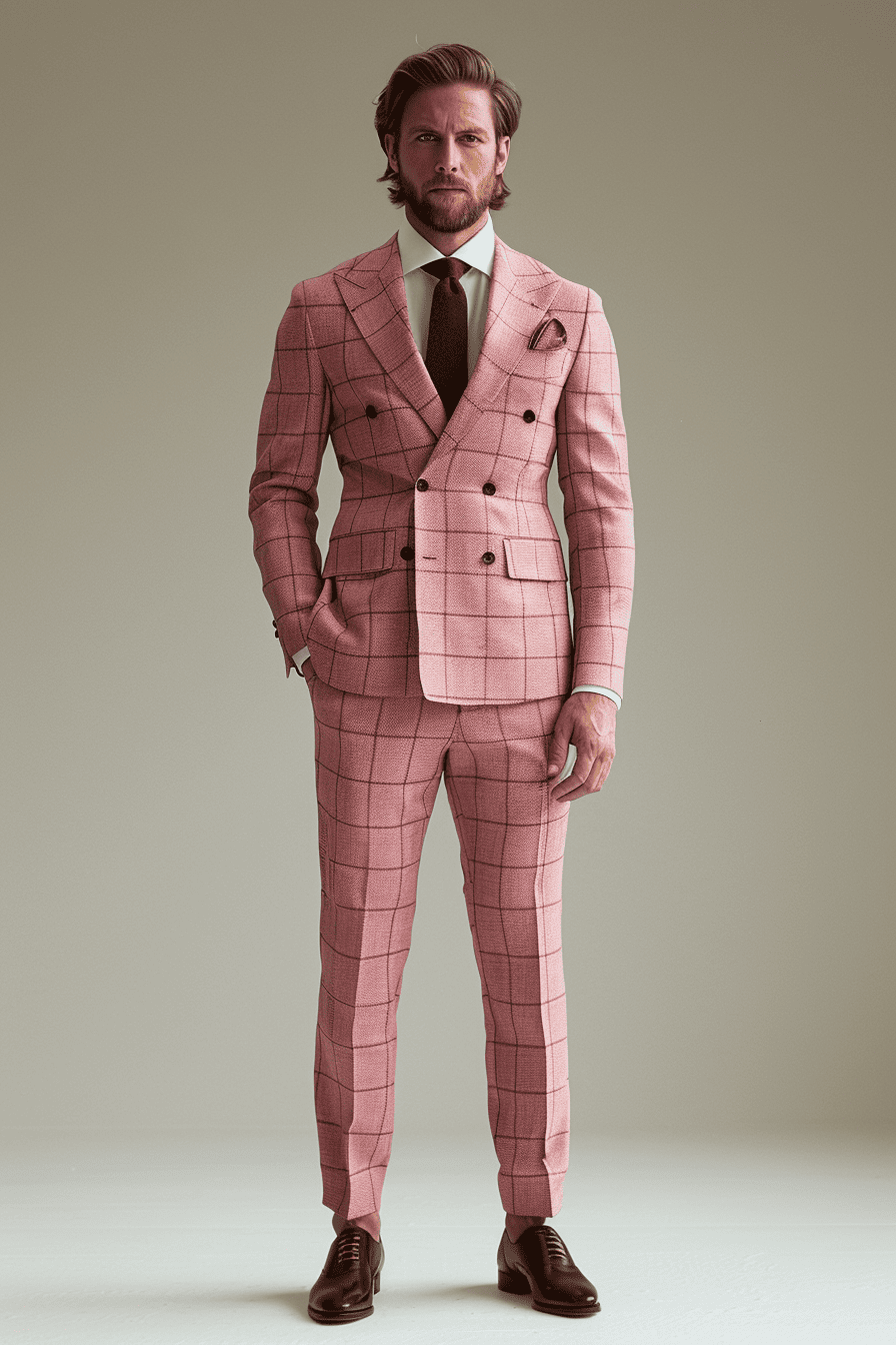 Blush Pink Cashmere Blend Suit — Custom Made to Measure