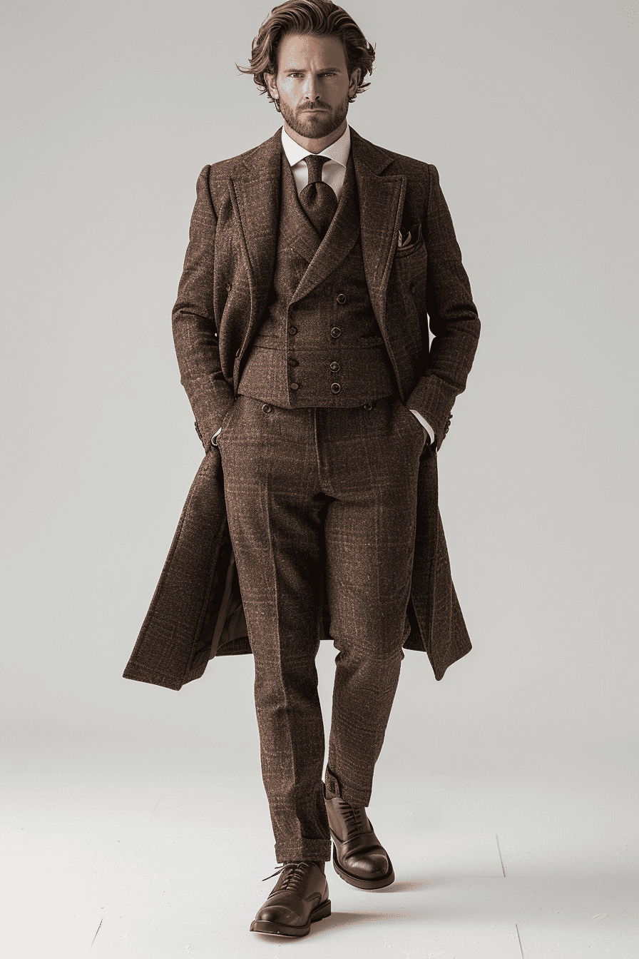 Brown Tweed Suit — Custom Made to Measure