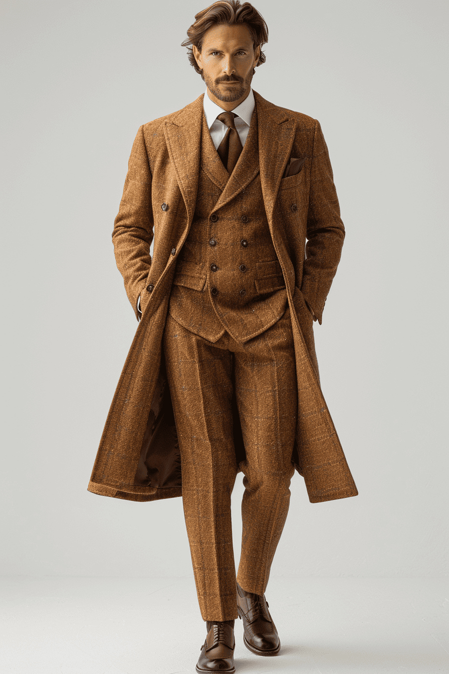 Caramel Cashmere Blend Suit — Custom Made to Measure
