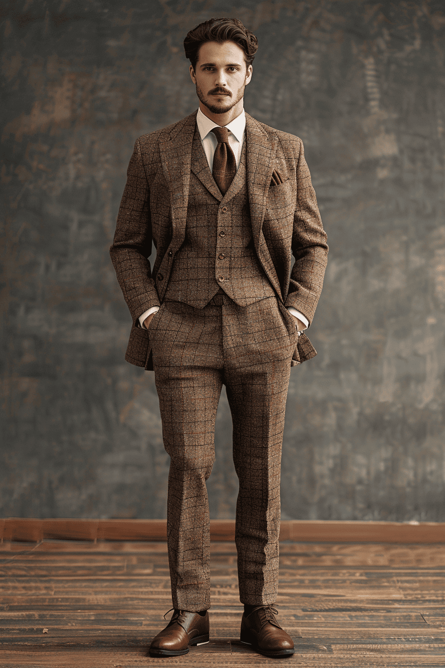 Champagne Tweed Suit — Custom Made to Measure