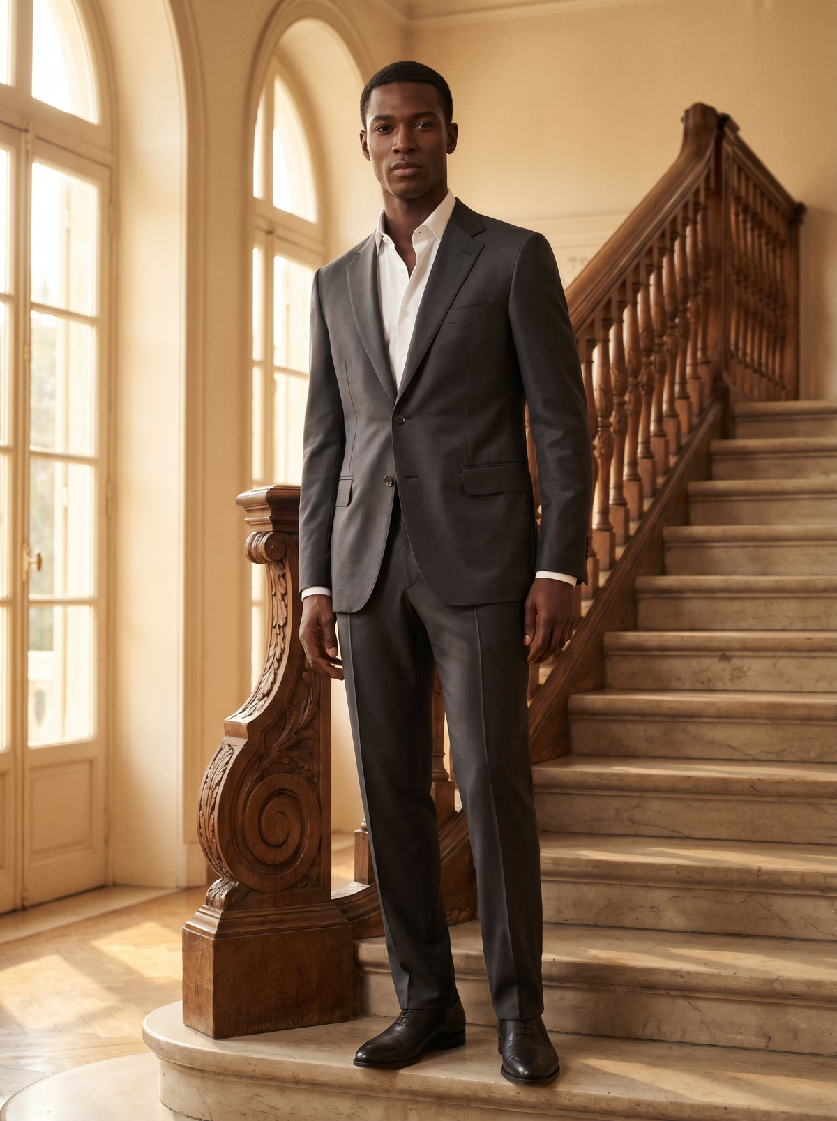 Charcoal Gray Silk Blend Suit — Custom Made to Measure