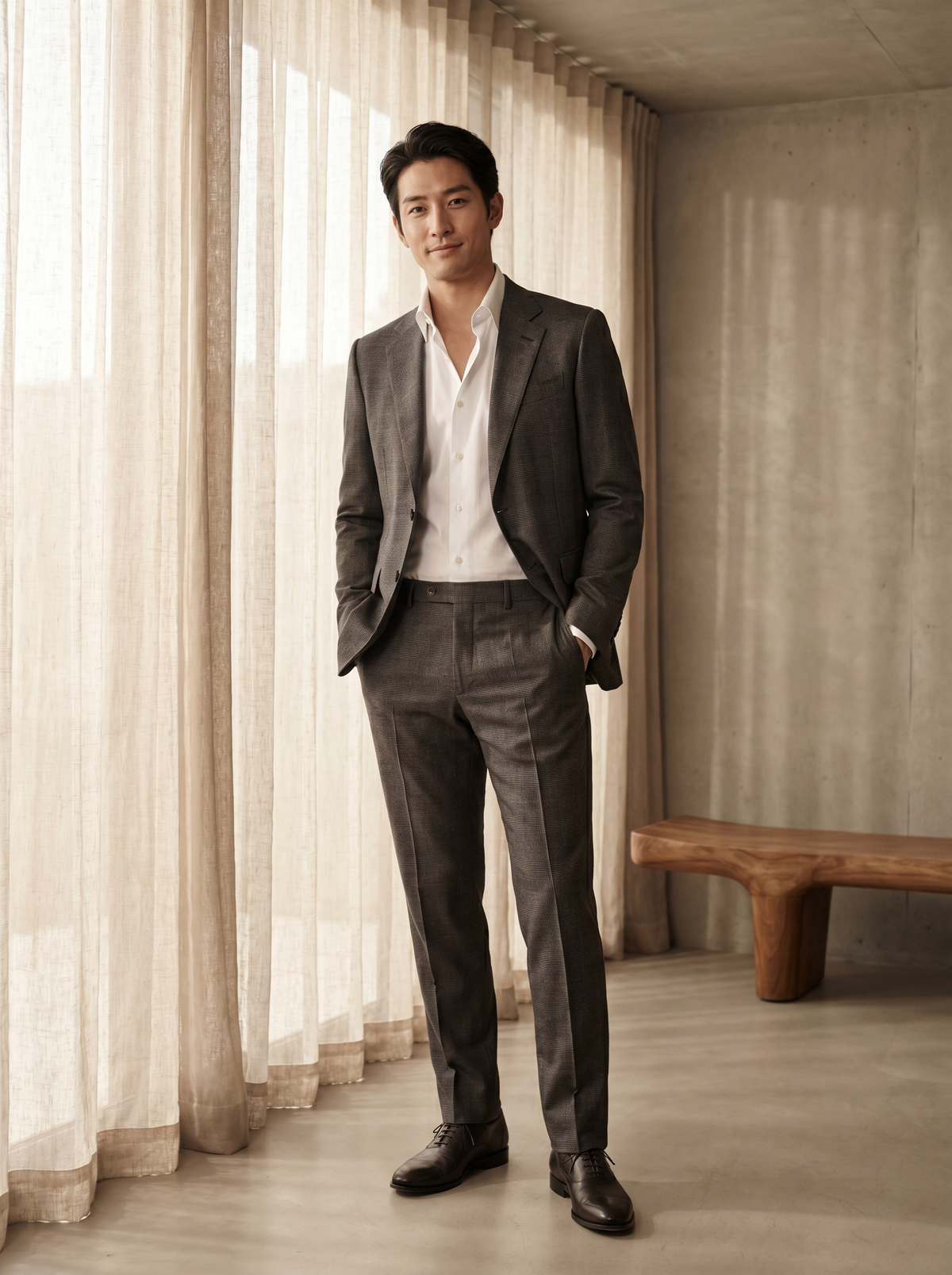 Charcoal Grey Silk Blend Suit — Custom Made to Measure