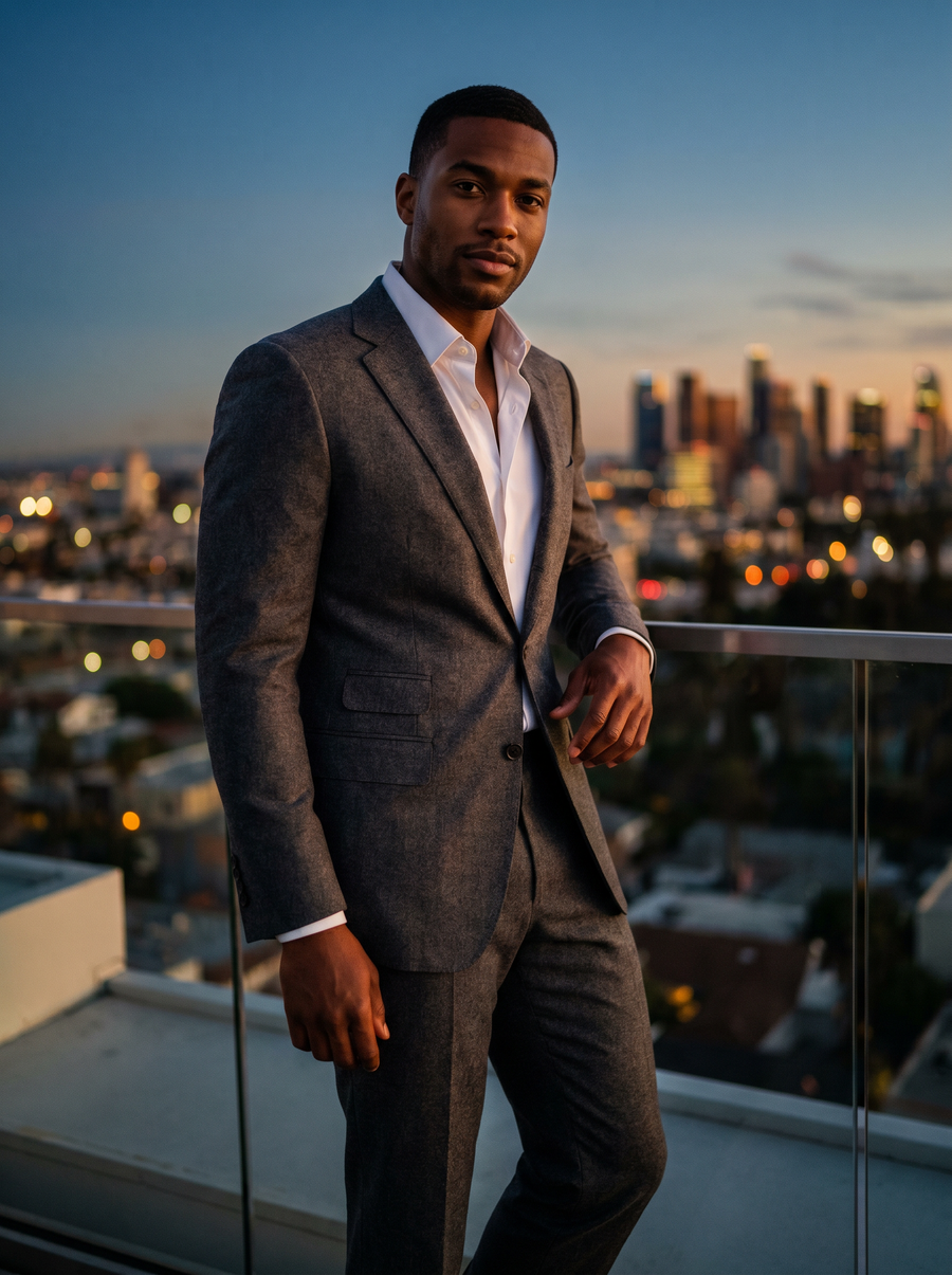 Charcoal Grey Wool Groomsmen Suit — Custom Made to Measure
