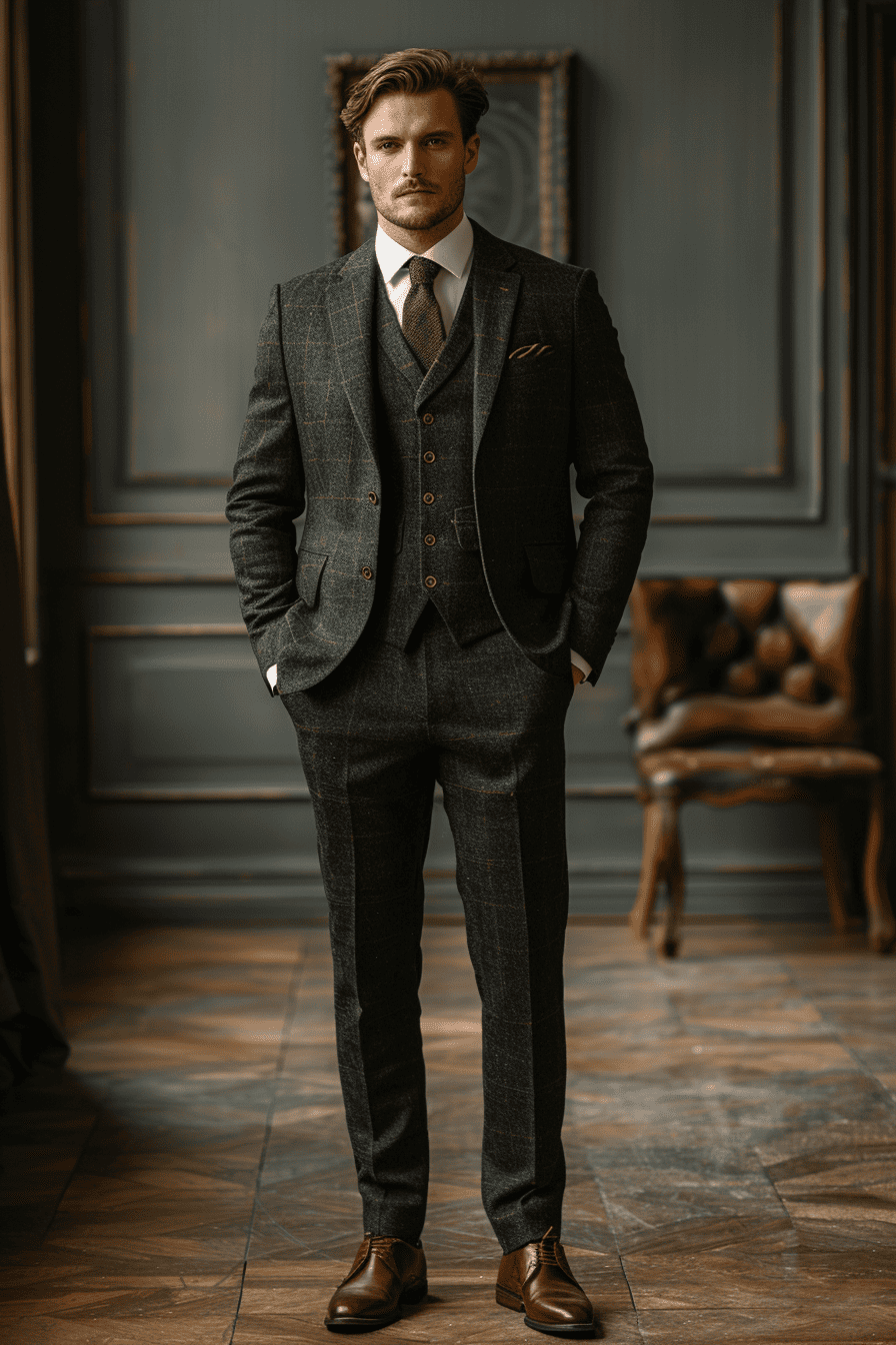 Charcoal Cotton Graduation Suit — Custom Made to Measure