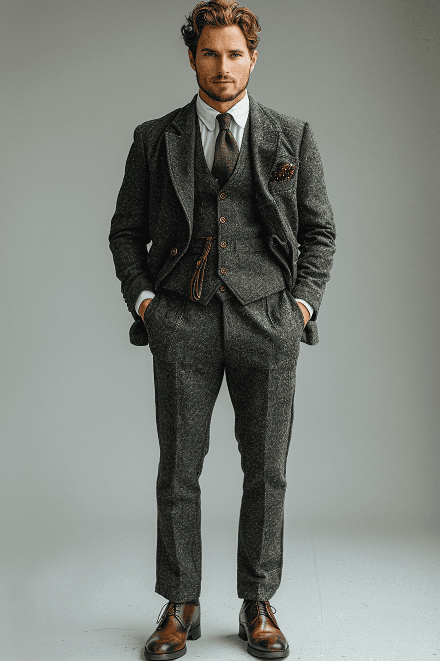 Charcoal Gray Cashmere Blend Suit — Custom Made to Measure