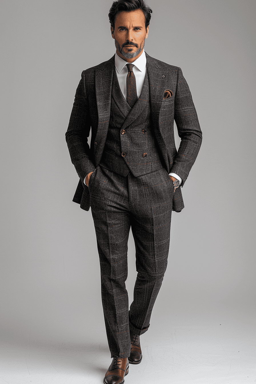 Charcoal Gray Wool Graduation Suit — Custom Made to Measure