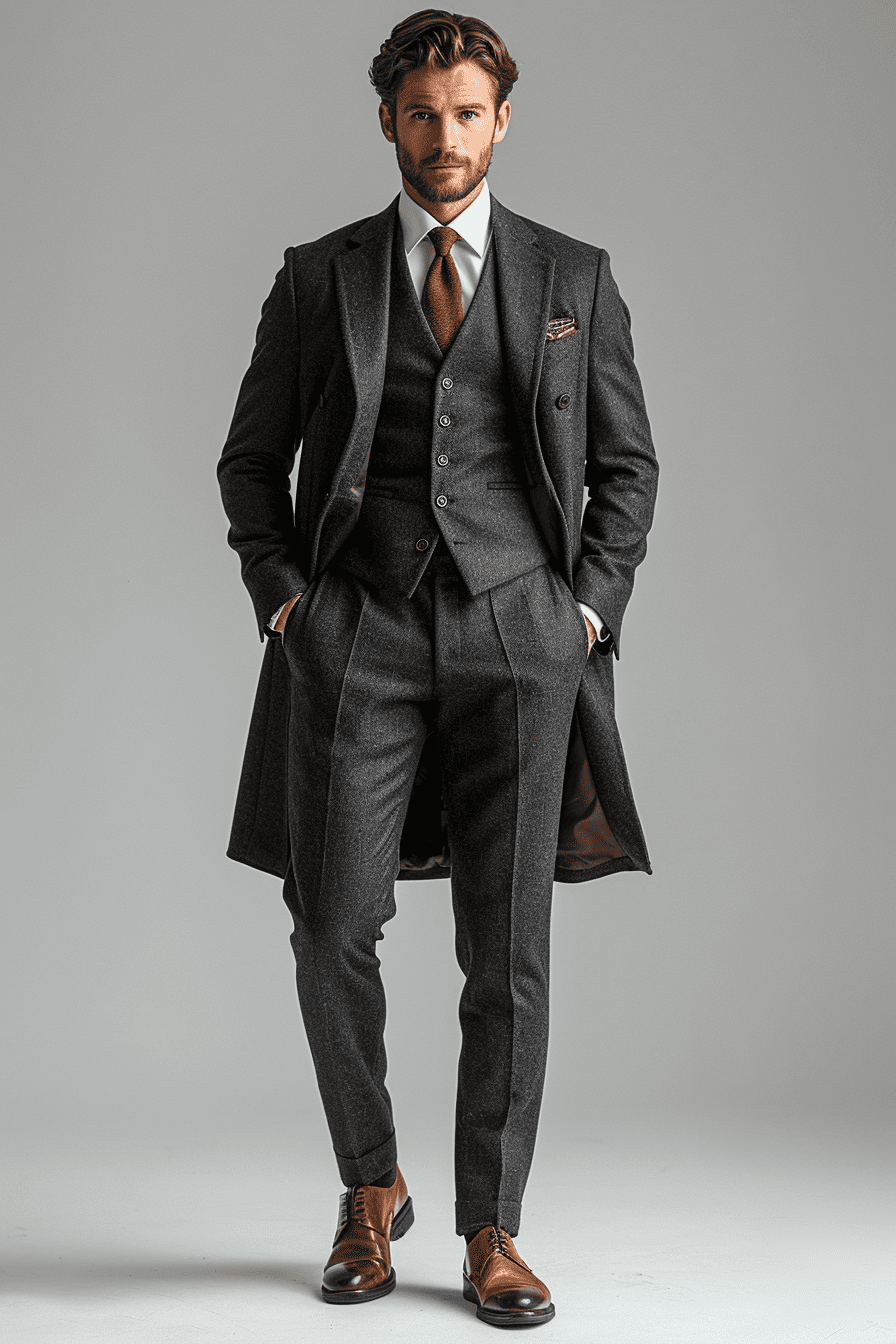 Charcoal Grey Cotton Graduation Suit — Custom Made to Measure