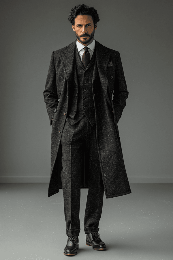 Charcoal Silk Blend Father of the Bride Suit — Custom Made to Measure