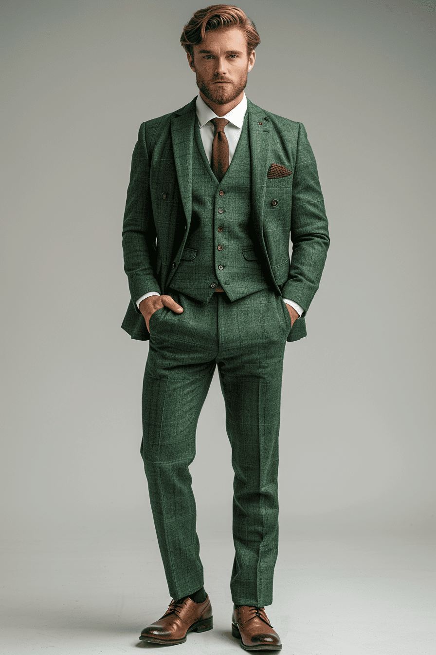 Clay Silk Blend Father of the Bride Suit — Custom Made