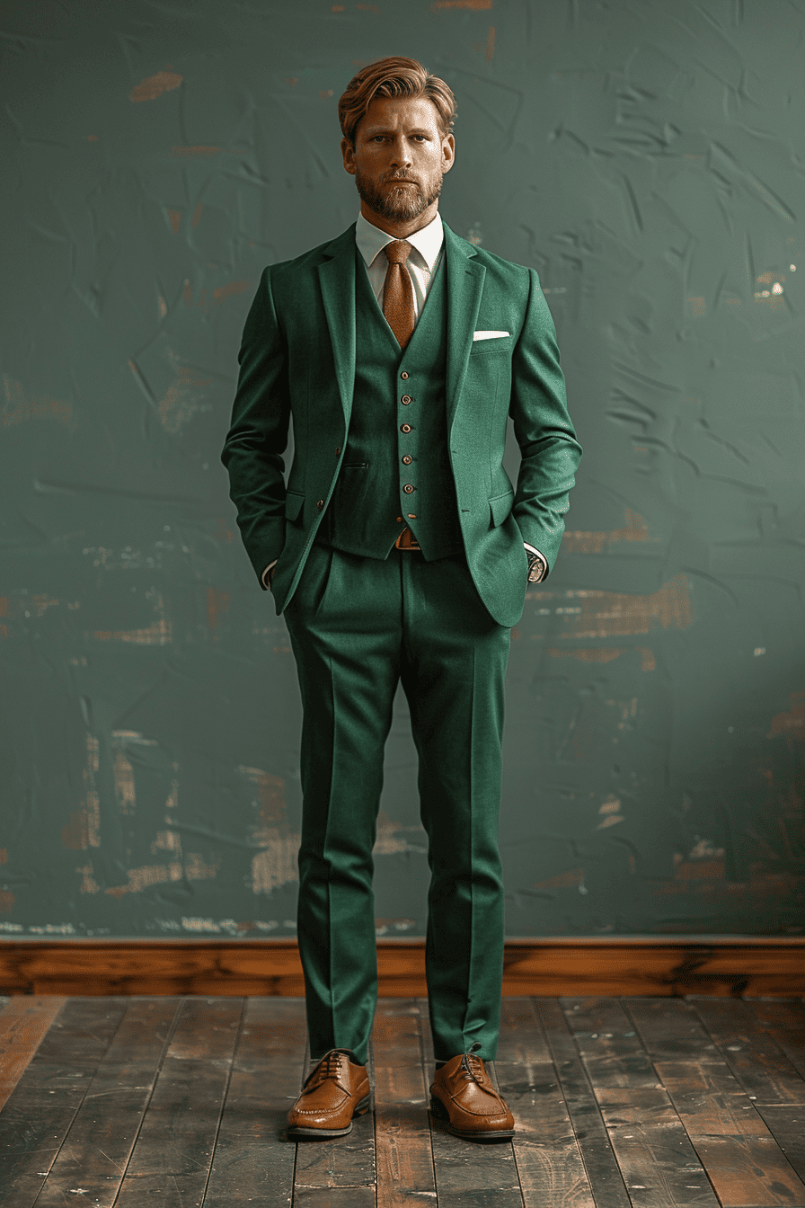 Clay Wool Cocktail Party Suit — Custom Made to Measure