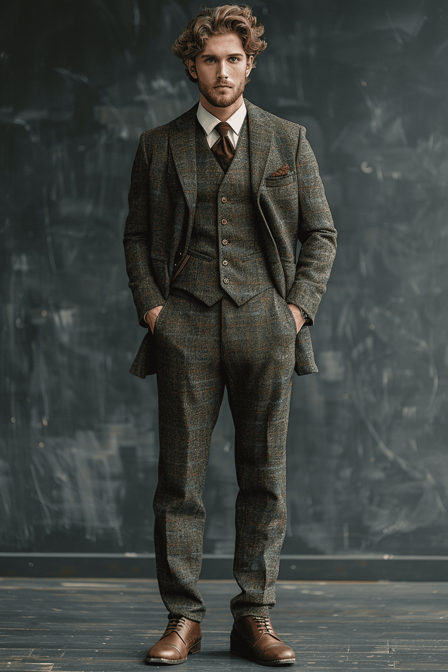 Clay Wool Graduation Suit — Custom Made to Measure