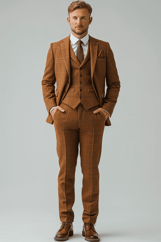 Copper Cotton Graduation Suit — Custom Made to Measure
