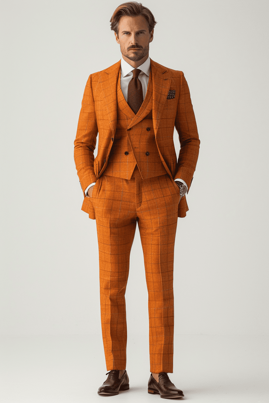 Copper Flannel Suit — Custom Made to Measure