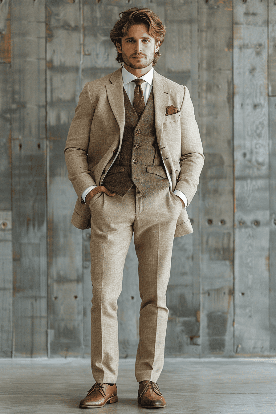 Cream Linen Graduation Suit — Custom Made to Measure