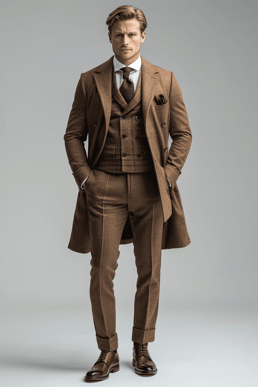 Desert Sand Velvet Graduation Suit — Custom Made to Measure