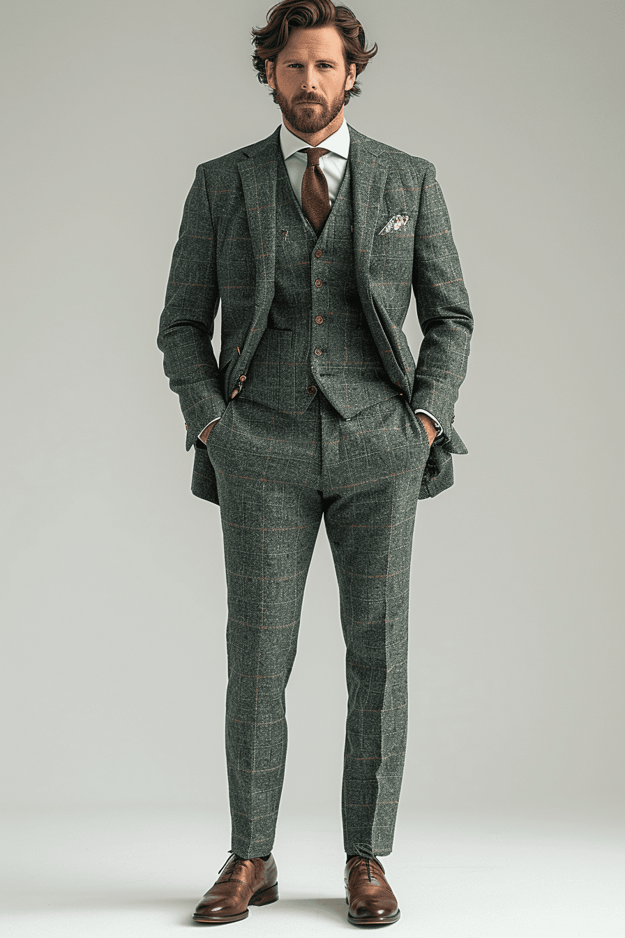 Dove Gray Linen Graduation Suit — Custom Made to Measure
