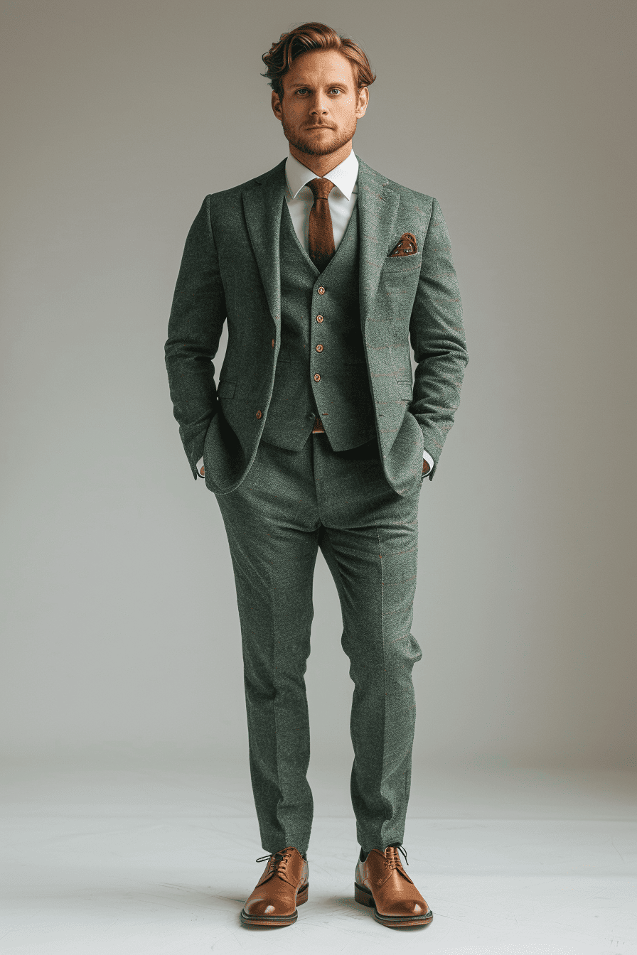 Dove Gray Velvet Graduation Suit — Custom Made to Measure