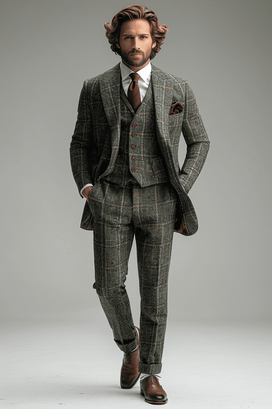 Eucalyptus Green Flannel Suit — Custom Made to Measure