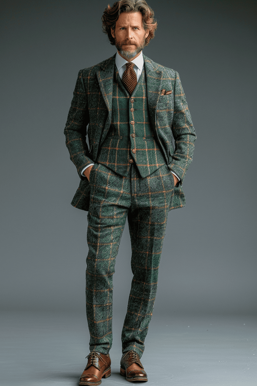Gold Flannel Suit — Custom Made to Measure