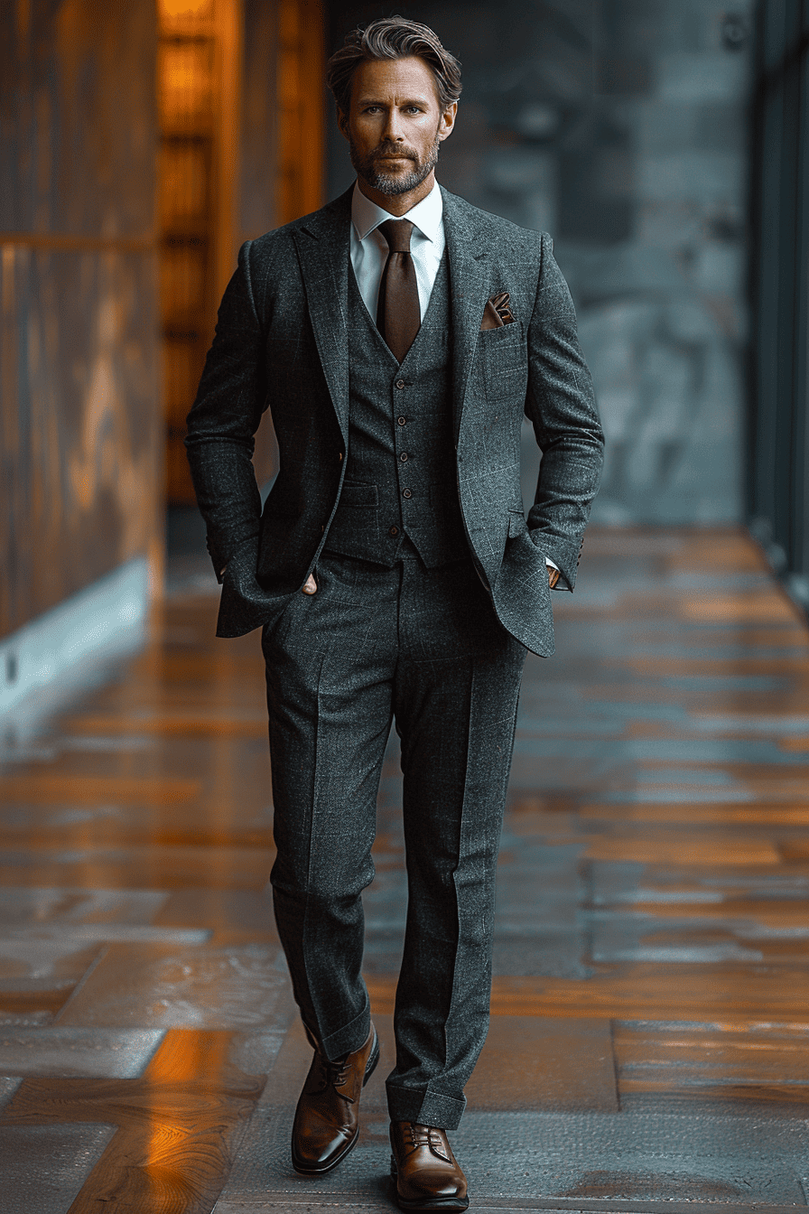 Graphite Gray Cotton Graduation Suit — Custom Made to Measure