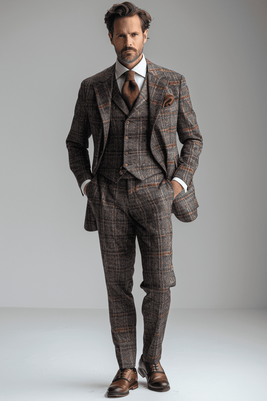 Graphite Gray Tweed Suit — Custom Made to Measure