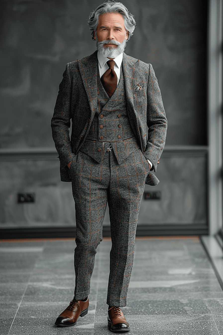 Gray Silk Blend Father of the Bride Suit — Custom Made