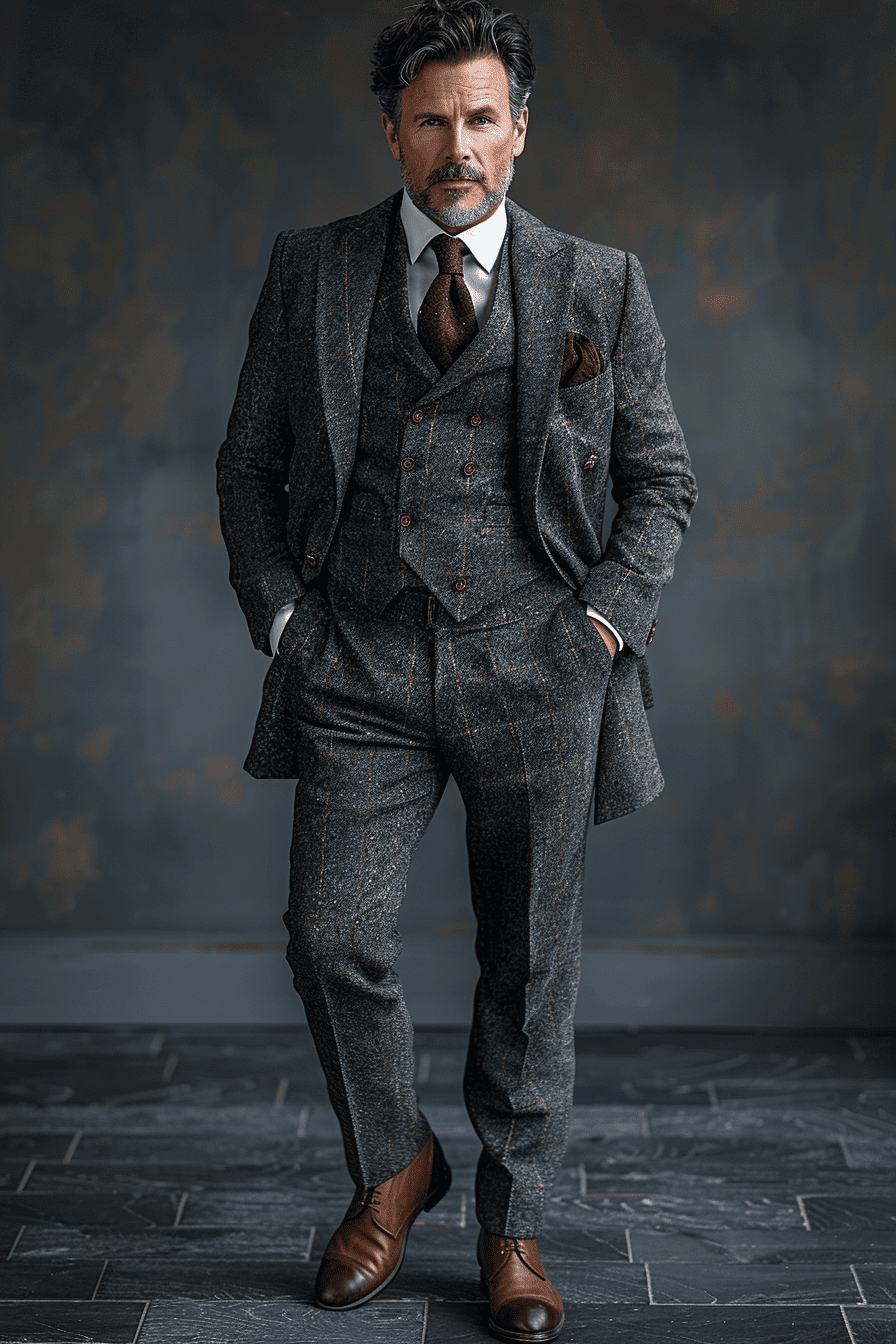 Gray Tweed Suit — Custom Made to Measure