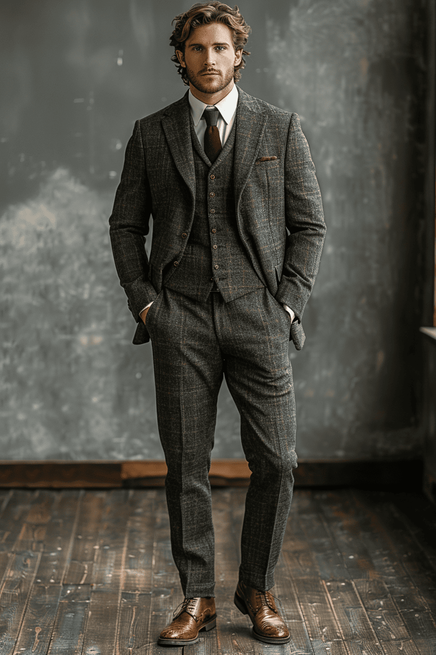 Grey Wool Graduation Suit — Custom Made to Measure
