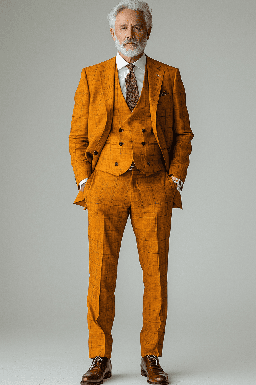 Honey Silk Blend Father of the Bride Suit — Custom Made