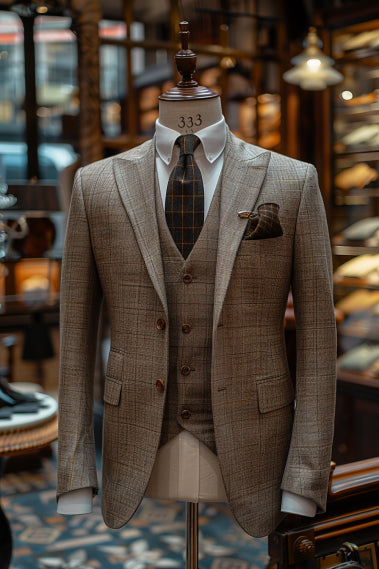 Beige Cotton Suit — Custom Made to Measure