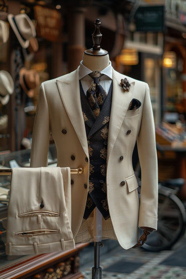 White Cotton Suit — Custom Made to Measure