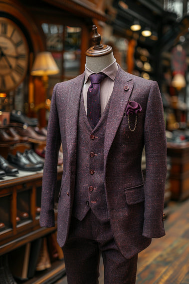 Purple Cotton Suit — Custom Made to Measure