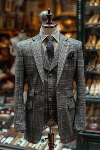 Gray Cotton Suit — Custom Made to Measure