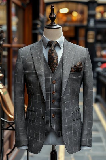 Gray Wool Suit — Custom Made to Measure