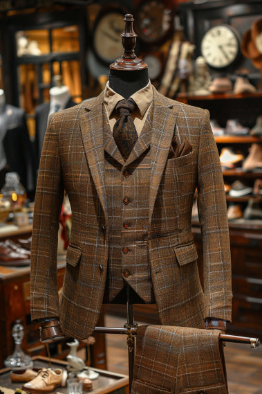 Brown Cotton Suit — Custom Made to Measure
