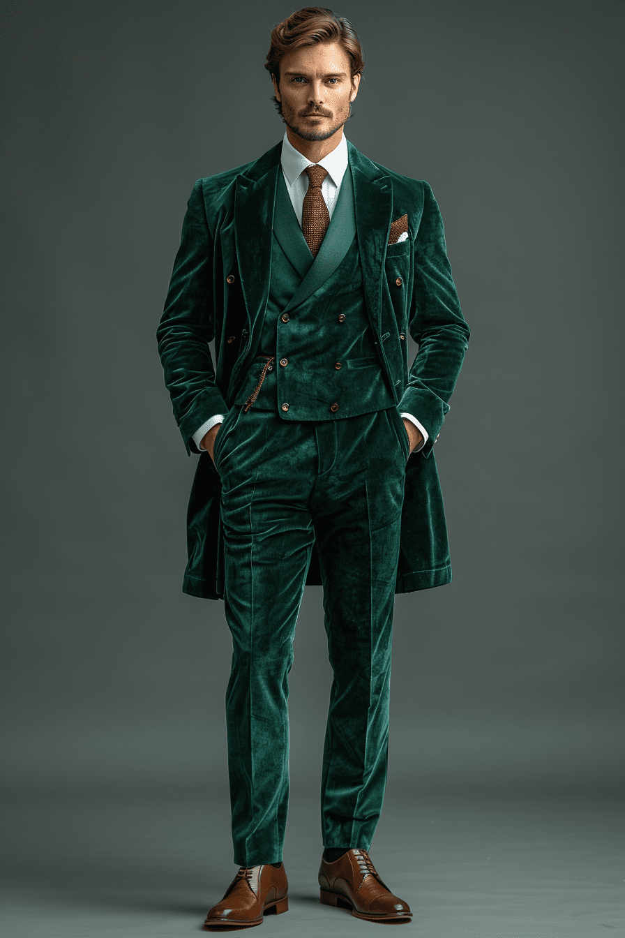 Ivory Velvet Graduation Suit — Custom Made to Measure