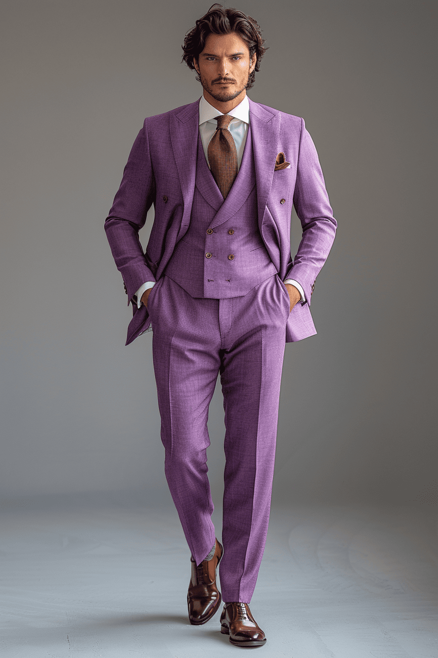 Lavender Cotton Graduation Suit — Custom Made to Measure