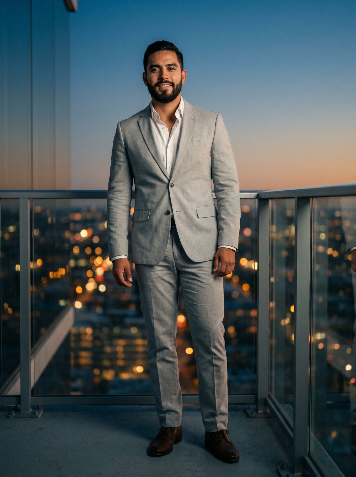 Light Grey Cotton Suit — Custom Made to Measure
