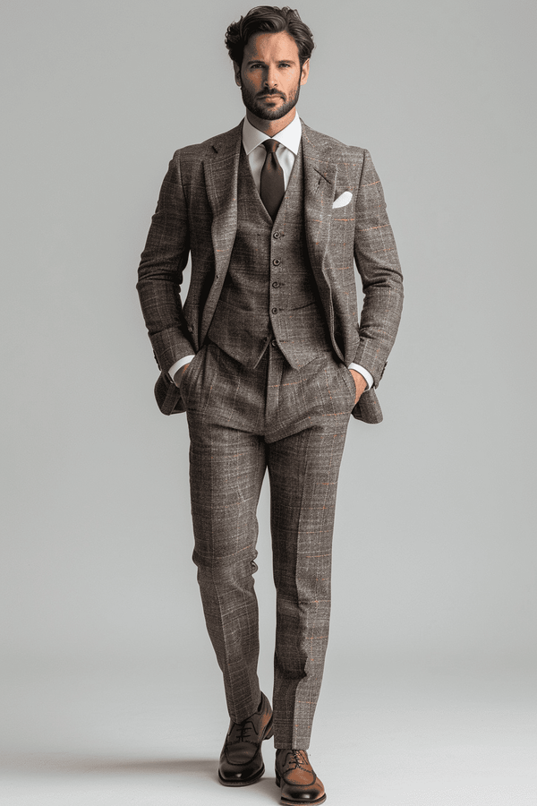 Light Gray Silk Blend Father of the Bride Suit — Custom Made to Measure