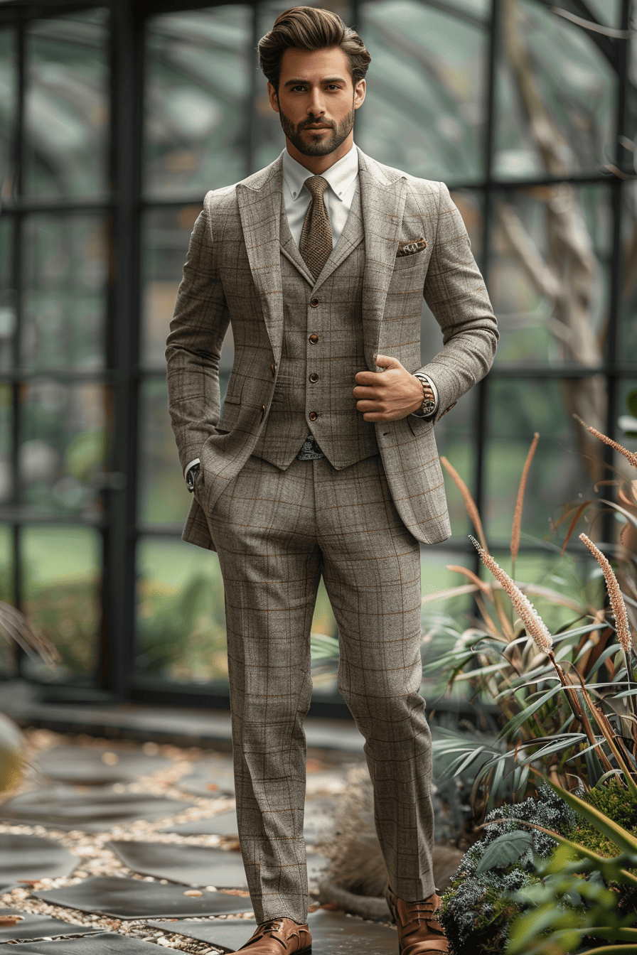 Light Grey Linen Graduation Suit — Custom Made to Measure